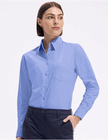SOL-16060-Popeline-Blouse Executive Long Sleeve